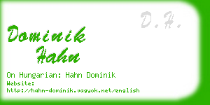 dominik hahn business card